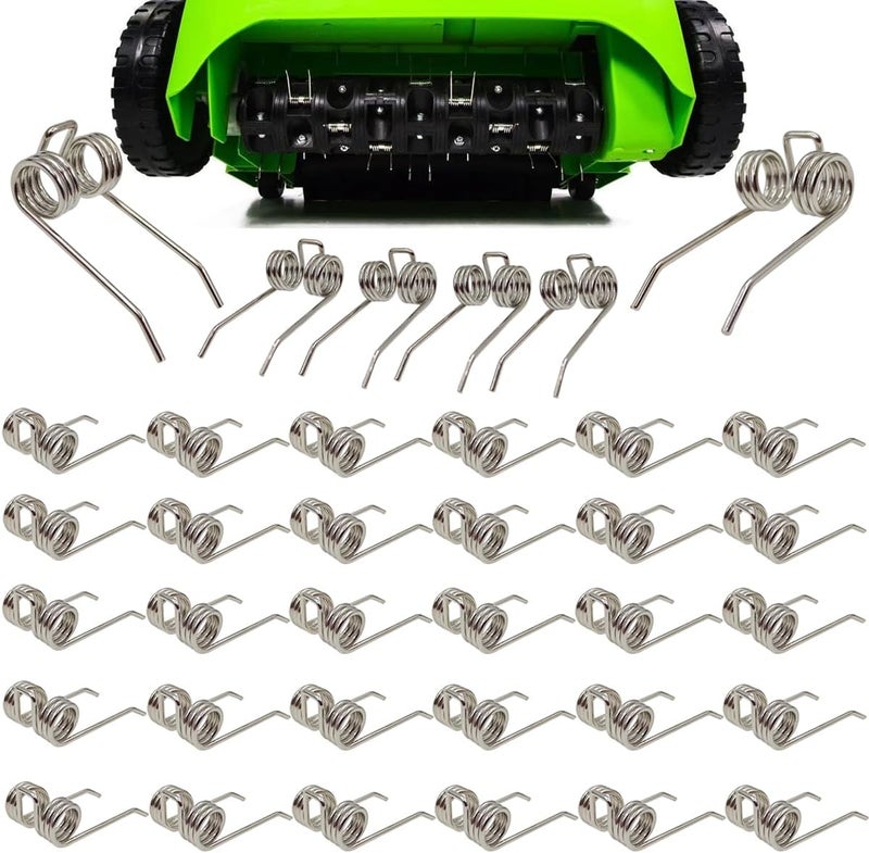 PEHUAP 36-Pack 29272 Dethatcher Tines Compatible with Greenworks 27022 2500600G 10 Amp 14" Corded Dethatcher,Replacement Durable Steel Scarifier Rake Tines Parts,Lawn Tractor Attachments Set - Image 1